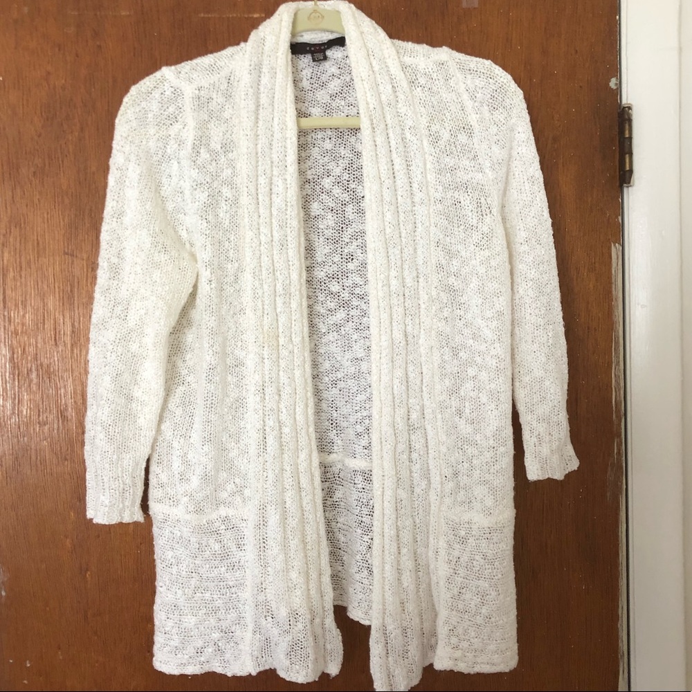White long cardigan
